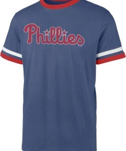 '47 Men's Philadelphia Phillies Blue Ringer T-Shirt