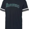 '47 Men's Seattle Mariners Blue Ringer T-Shirt