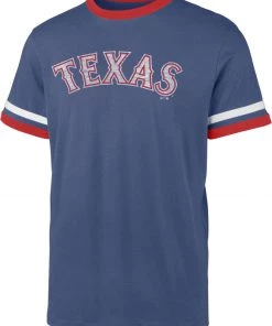 '47 Men's Texas Rangers Blue Ringer T-Shirt