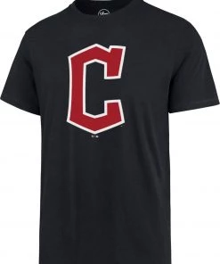 '47 Men's Cleveland Guardians Navy Logo T-Shirt