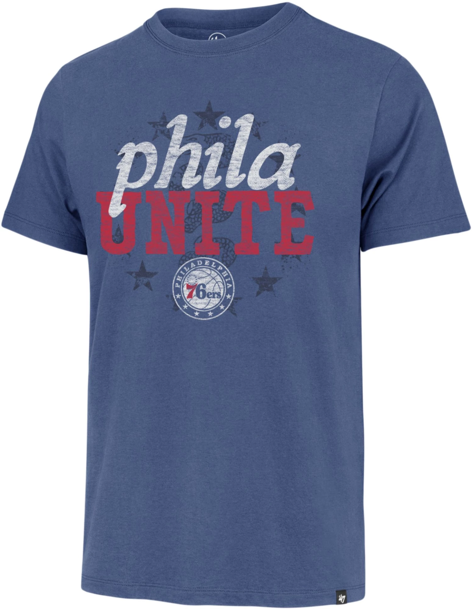 '47 Philadelphia 76ers Blue Phila Unite T-Shirt For Men 3 '47 Philadelphia 76ers Blue Phila Unite T-Shirt For Men