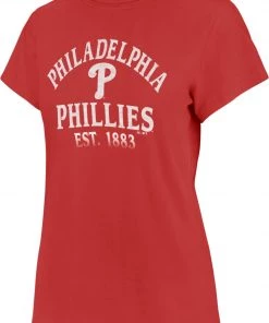 '47 Women's Philadelphia Phillies Red Fade Frankie T-Shirt