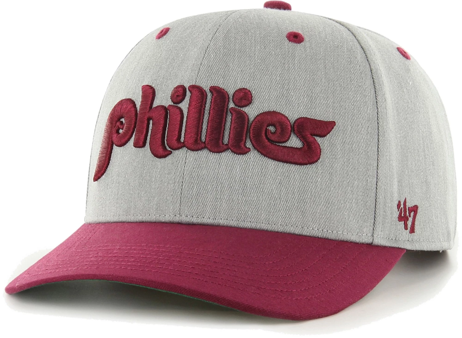 '47 Men's Philadelphia Phillies Gray Flyout Adjustable Hat 4 '47 Men's Philadelphia Phillies Gray Flyout Adjustable Hat - Image 2
