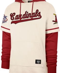 '47 Men's St. Louis Cardinals Cream Trifecta Hoodie