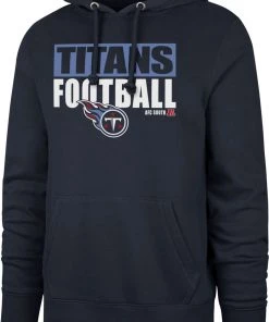 '47 Men's Tennessee Titans Blockout Navy Headline Hoodie