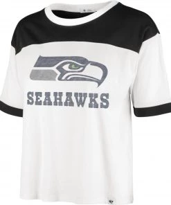 '47 Women's Seattle Seahawks White Billie Cropped T-Shirt