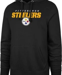 '47 Men's Pittsburgh Steelers Traction Headline Black Hoodie