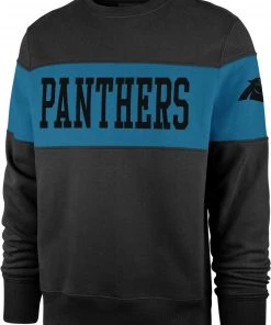 '47 ‘47 Men's Carolina Panthers Interstate Crew Black Sweatshirt
