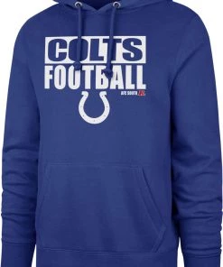 '47 Men's Indianapolis Colts Blockout Royal Headline Hoodie