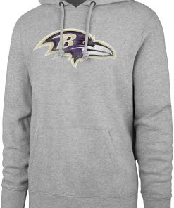 '47 Men's Baltimore Ravens Logo Grey Headline Hoodie