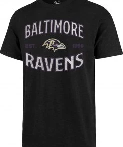 '47 Men's Baltimore Ravens Black Offset Scrum T-Shirt
