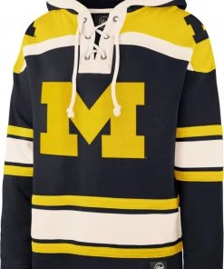 '47 ‘47 Men's Michigan Wolverines Blue Lacer Pullover Hoodie