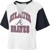 '47 Women's Atlanta Braves Tan Dolly Cropped T-Shirt