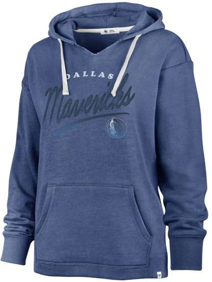 '47 Women's Dallas Mavericks Blue Cross Script Hoodie 3 '47 Women's Dallas Mavericks Blue Cross Script Hoodie