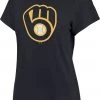 '47 Women's Milwaukee Brewers Blue Premuim Frankie T-Shirt
