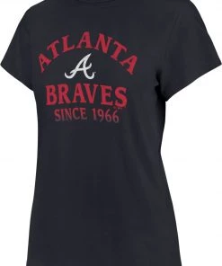 '47 Women's Atlanta Braves Blue Fade Frankie T-Shirt