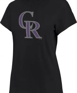 '47 Women's Colorado Rockies Black Premuim Frankie T-Shirt