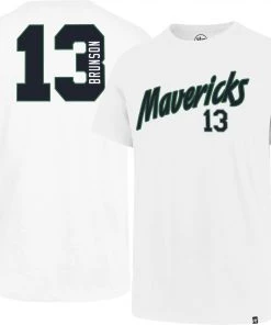 '47 ‘47 Dallas Mavericks Jalen Brunson #13 White T-Shirt For Men
